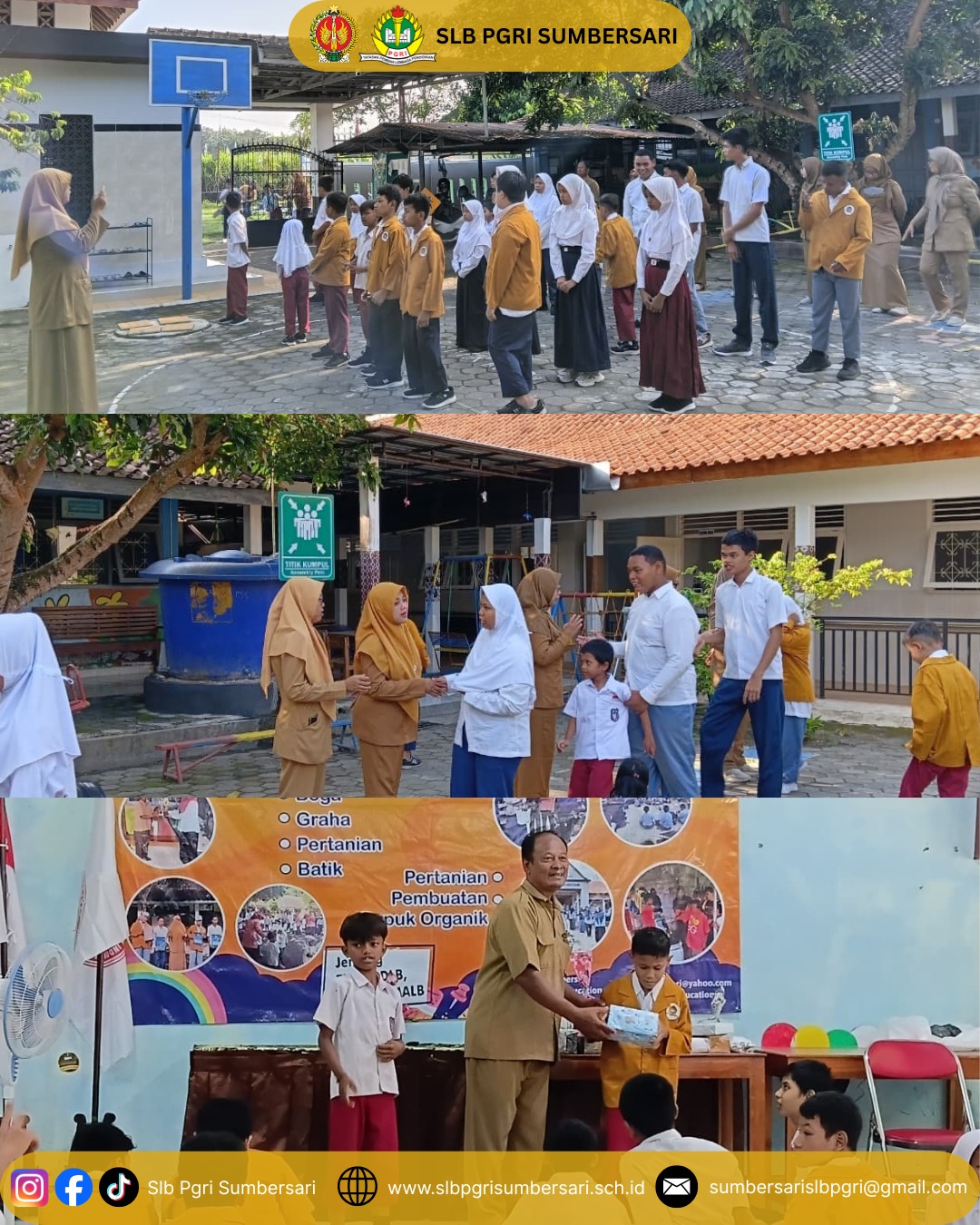 Hari Pertama Masuk Sekolah Pasca Lebaran, SLB PGRI Sumbersari Gelar Halal Bihalal Penuh Kebersamaan