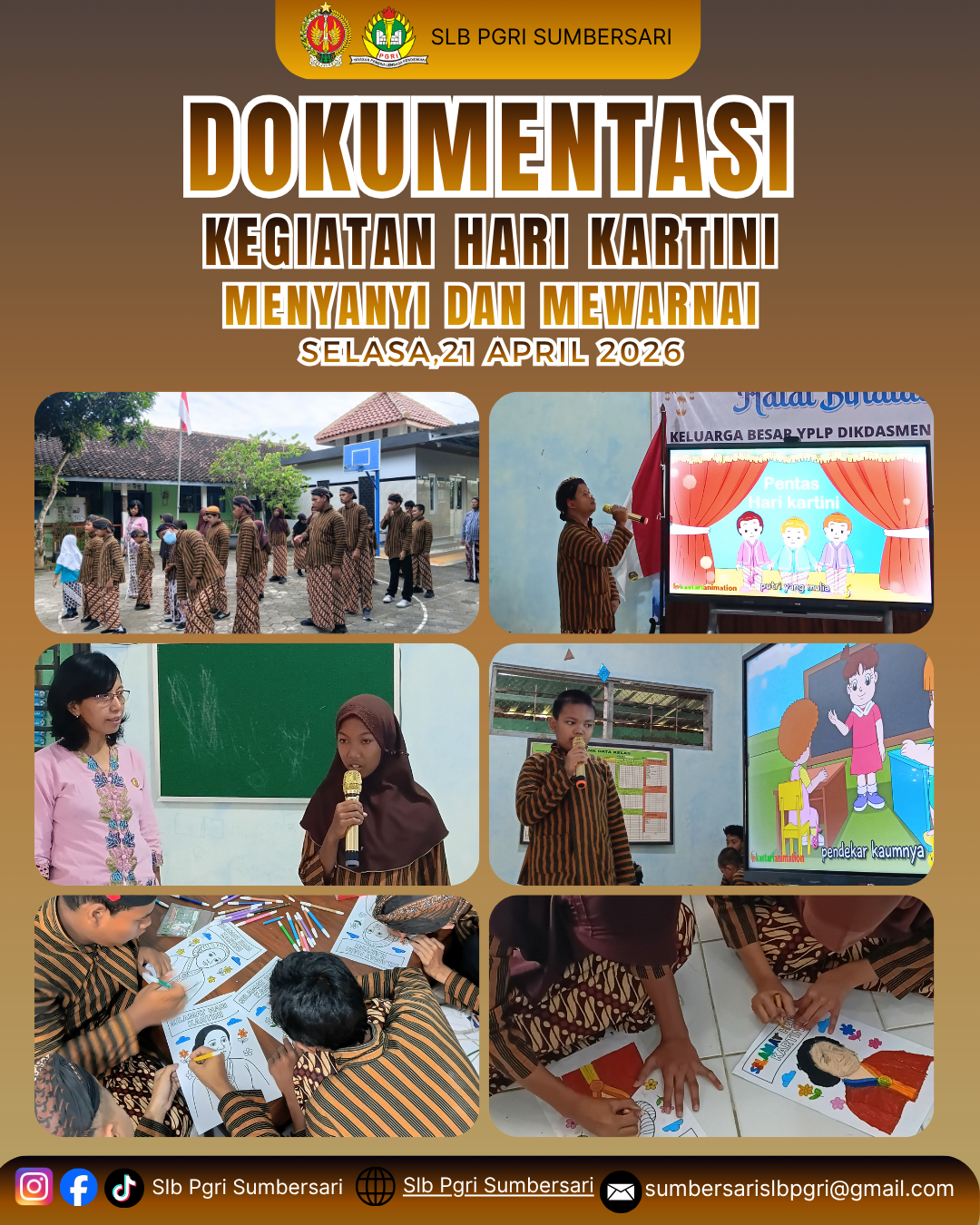 Semarak Hari Kartini, SLB PGRI Sumbersari Gelar Apel, Mewarnai, dan Menyanyi Bersama